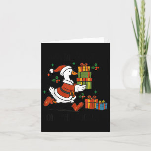 Santa Goose On The Loose Merry Goosemas Christmas  Card