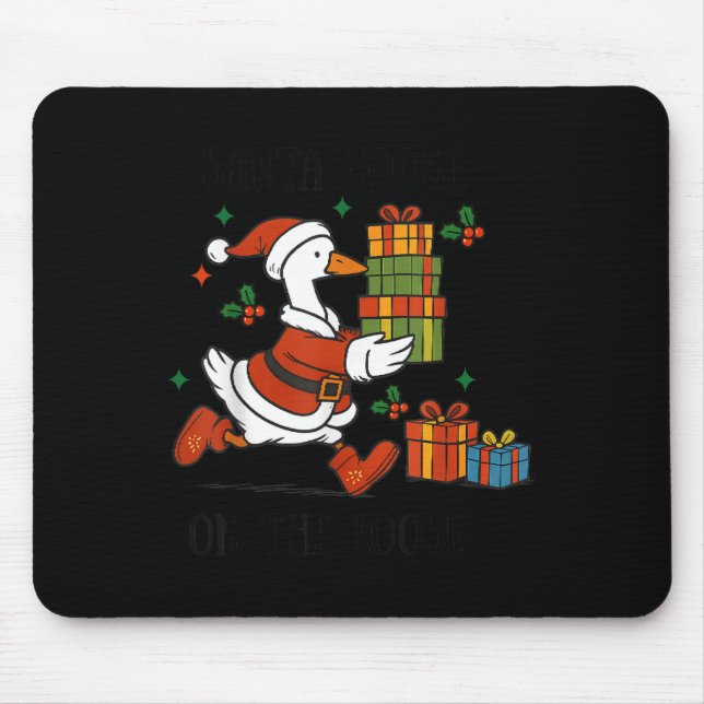 Santa Goose On The Loose Merry Goosemas Christmas  Mouse Mat (Front)