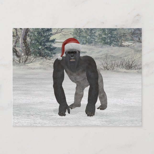 Santa Gorilla Postcard (Front)