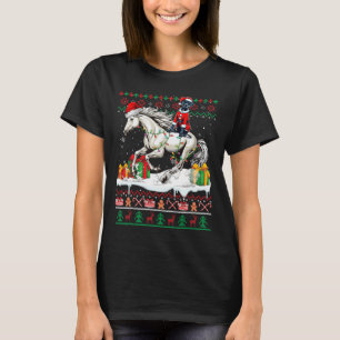 Santa Great Dane Riding Horse Christmas Sweater Lo