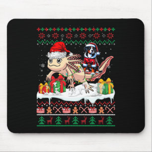 Santa Greater Swiss Mountain Riding Axolotl Xmas S Mouse Mat