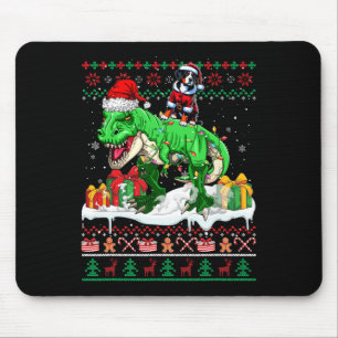 Santa Greater Swiss Mountain Riding T-rex Christma Mouse Mat