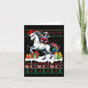 Santa Greater Swiss Mountain Riding Unicorn Xmas S Card