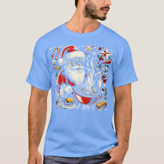 Santa grilling with sunglasses on surrounded by Ch T-Shirt