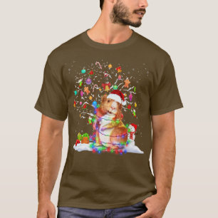 Santa Guinea Pig Animal Wearing Christmas Hat  T-Shirt