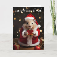 Santa Hamster Christmas Card