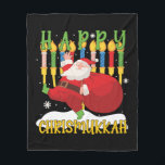 Santa Happy Chrismukkah Funny Hanukkah Christmas Fleece Blanket<br><div class="desc">Santa Happy Chrismukkah Funny Hanukkah Christmas</div>
