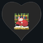 Santa Happy Chrismukkah Funny Hanukkah Christmas Heart Sticker<br><div class="desc">Santa Happy Chrismukkah Funny Hanukkah Christmas</div>