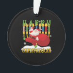 Santa Happy Chrismukkah Funny Hanukkah Christmas Ornament<br><div class="desc">Santa Happy Chrismukkah Funny Hanukkah Christmas</div>