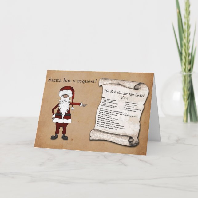 Santa has a Request! Holiday Card (Front)
