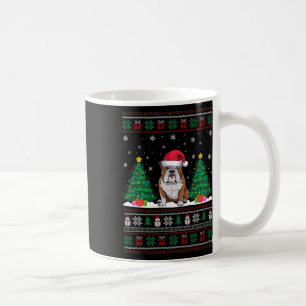 Santa Hat American Bulldog Xmas Tree Lights Ugly S Coffee Mug