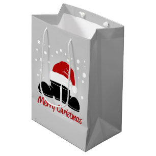 Santa Hat and Boots  Medium Gift Bag
