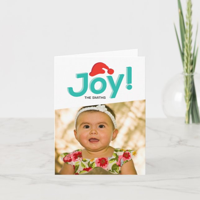 Santa hat and Joy Holiday Card (Front)
