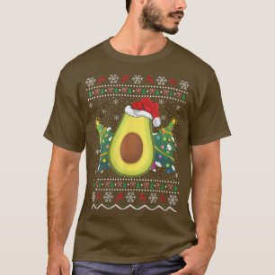 Santa Hat Avocado Ugly Christmas Sweater Fruit Lov