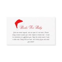 Santa Hat Baby Shower Book Request