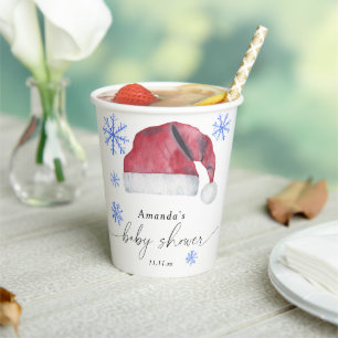 Santa Hat - baby shower  Paper Cups