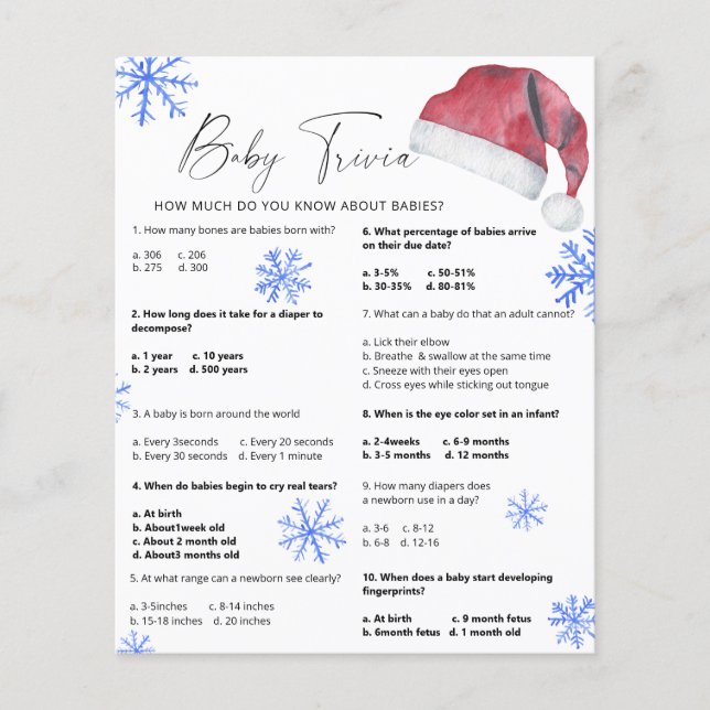 Santa hat - Baby Trivia (Front)
