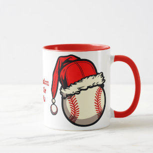 Santa Hat Baseball Christmas Unisex  Xmas Party Mug
