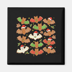 Santa Hat Bat Soky Christmas Gingerbread Bats Xmas Magnet