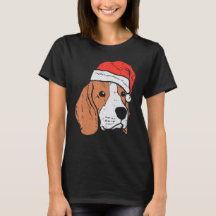 Santa Hat Beagle Christmas Xmas Dog  Owner Men Wom T-Shirt