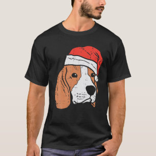 Santa Hat Beagle Pajamas Christmas Xmas Pjs Dog Lo T-Shirt