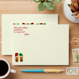 Santa Hat Beer Christmas  Envelope