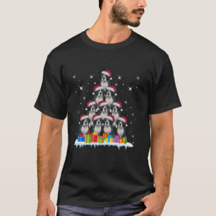 Santa Hat Bernard Dog Lovers Men Women Kids Christ T-Shirt
