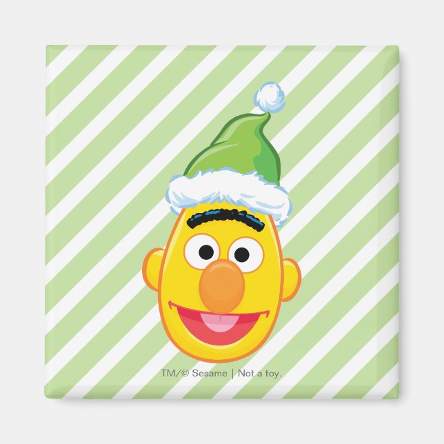 Santa Hat Bert Magnet (Front)