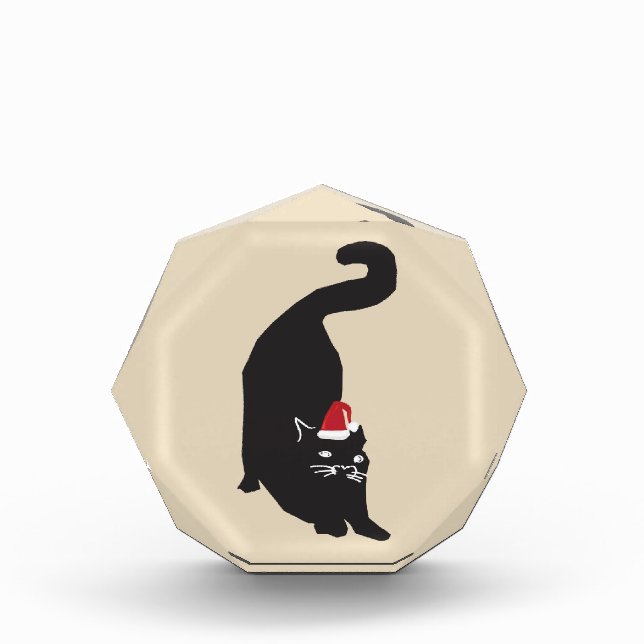 Santa hat Black Cat Photo Block (Front)