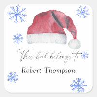 Santa hat - bookplate