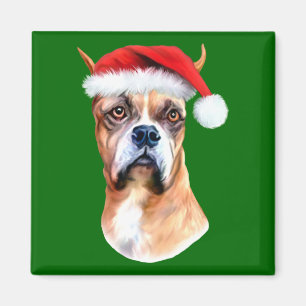 Santa Hat Boxer Magnet