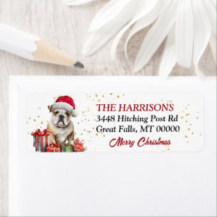 Santa Hat Bulldog Christmas