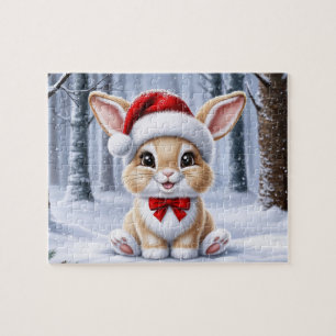 Santa Hat Bunny Puzzle
