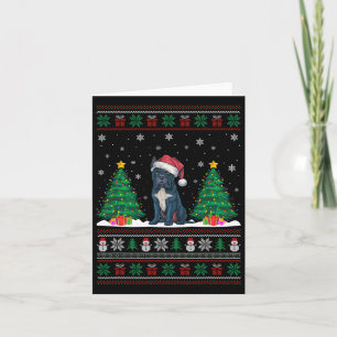 Santa Hat Cane Corso Dog Christmas Tree Lights Ugl Card