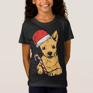 Santa Hat Chihuahua Chiwawa Dog Christmas Xmas T-Shirt