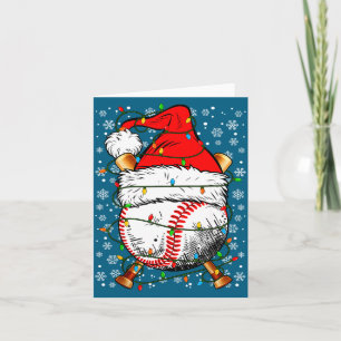 Santa Hat Christmas Baseball Player Srts For Men B Card