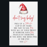 Santa Hat Christmas Don't Say Baby Shower Game Stationery<br><div class="desc">This is a Santa Claus Hat Christmas Don't Say Baby! Baby Shower Game. *Don't Say Baby! - Buy clothes pins. Each guest collects one clothes pin and clips it on their clothing. Whenever a guest catches someone saying the word "baby", they can take that persons pin. Whoever, has the most...</div>