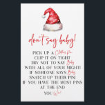 Santa Hat Christmas Don't Say Baby Shower Game Stationery<br><div class="desc">This is a Santa Claus Hat Christmas Don't Say Baby! Baby Shower Game. *Don't Say Baby! - Buy clothes pins. Each guest collects one clothes pin and clips it on their clothing. Whenever a guest catches someone saying the word "baby", they can take that persons pin. Whoever, has the most...</div>