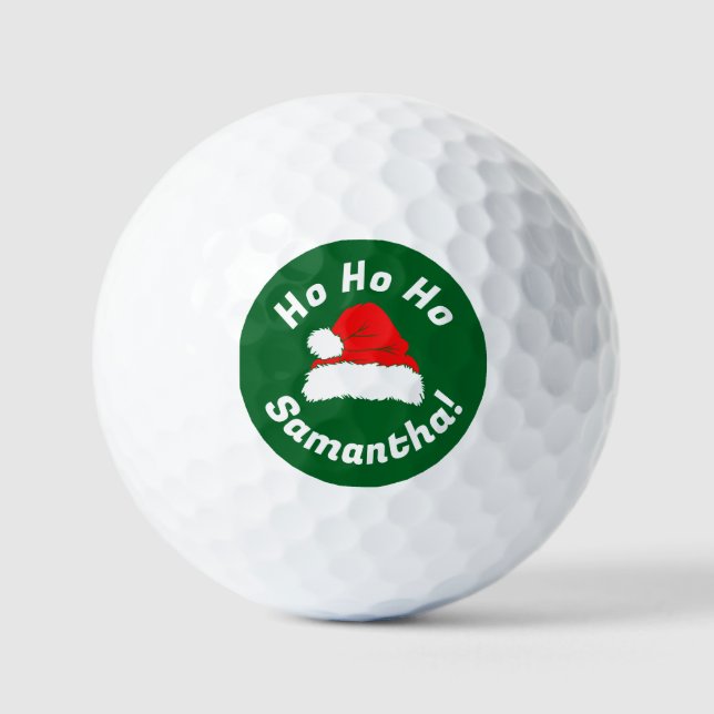 Santa Hat Christmas Golf Balls (Front)
