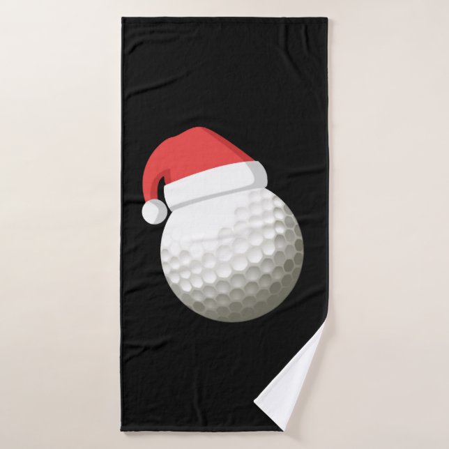 Santa Hat Christmas Golf Bath Towel (Bath Towel)