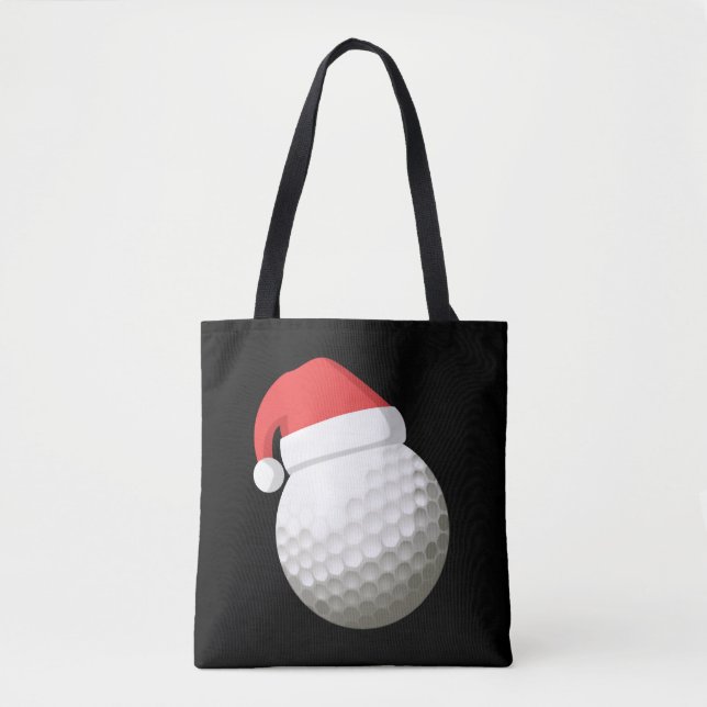 Santa Hat Christmas Golf Tote Bag (Front)