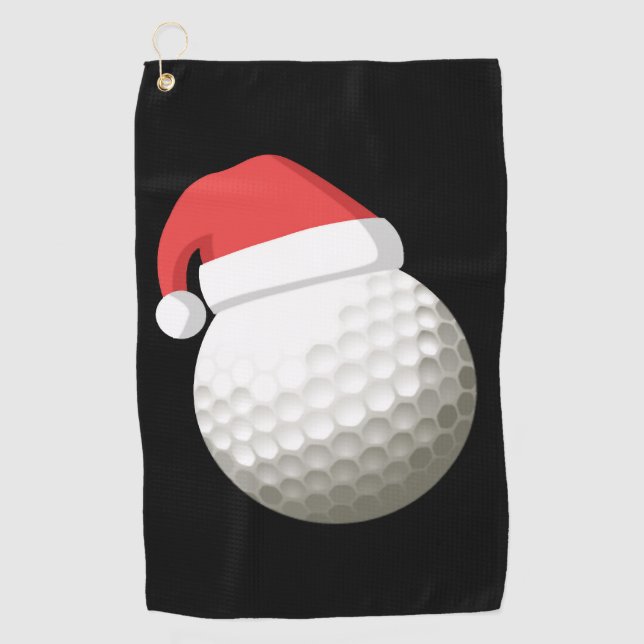 Santa Hat Christmas Golf Towel (Front)