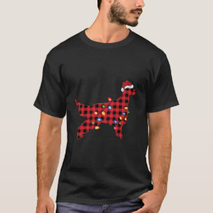 Santa Hat Christmas Irish Setter Pajama T-Shirt