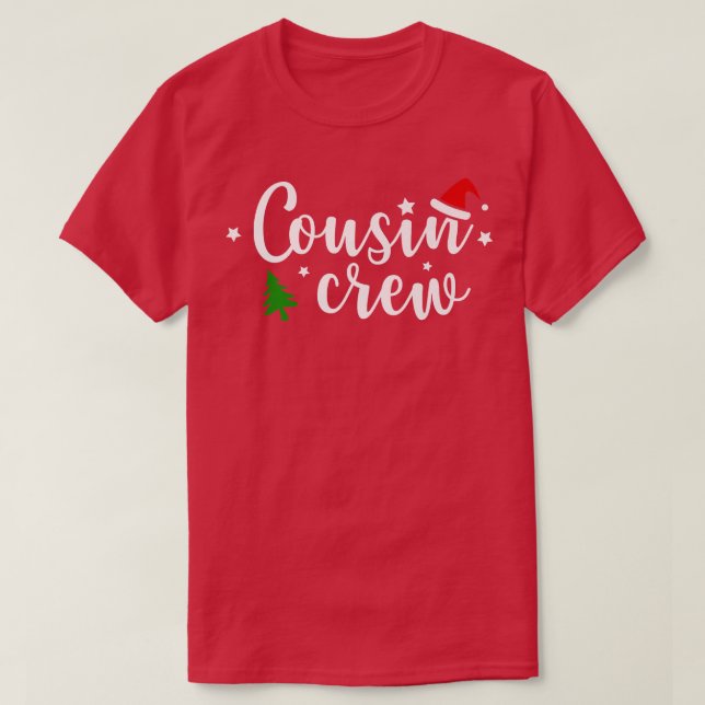 Santa Hat Christmas Lights Christmas Pajama Cousin T-Shirt (Design Front)