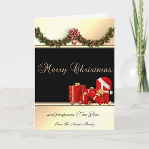 Santa Hat, Christmas Presents, Company Holiday Card