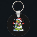 Santa Hat Ckleball Snowman Christmas Men Women Kid Key Ring<br><div class="desc">Santa Hat Ckleball Snowman Christmas Men Women Kids Long Sleeve</div>