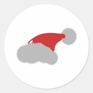 Santa Hat Classic Round Sticker
