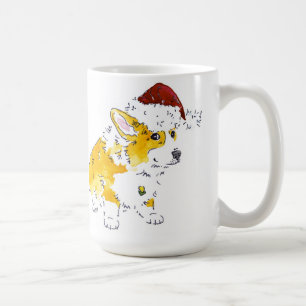 Santa Hat Corgi Coffee Mug