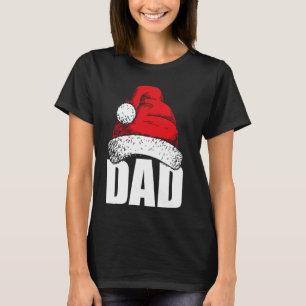Santa Hat Dad Cool Father's Distressed Christmas N T-Shirt