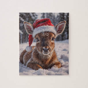 Santa Hat Deer Puzzle